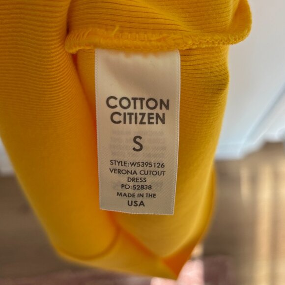 Cotton Citizen Verona Yellow Ombre Cut Out Midi Dress Size S - Picture 7 of 8